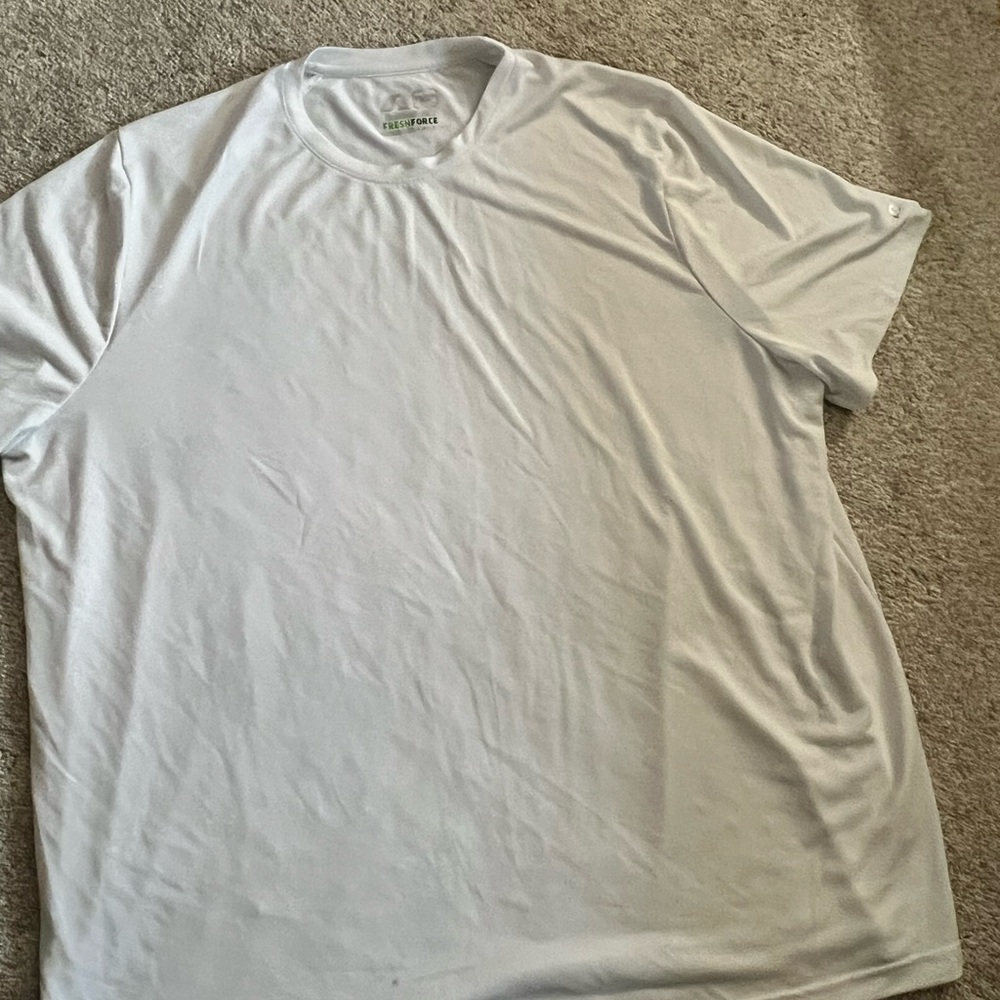 Russell White Crew Neck Men’s Performance Shirt - Dri Power 360